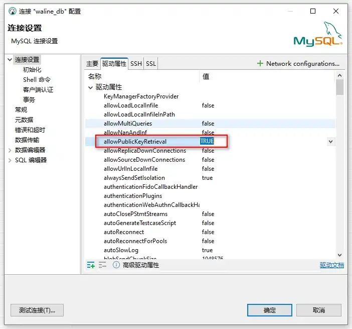 DBeaver 配置驱动属性